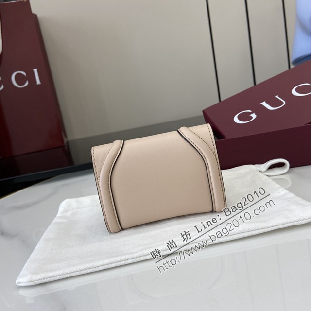 Gucci專櫃古馳最新款圓形互扣式雙G標識卡片夾卡包零錢包 jh2677型號：818795